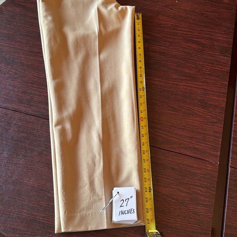 Austin Reed Women's Light Tan Worsted Wool Slacks - Picture 9 of 9